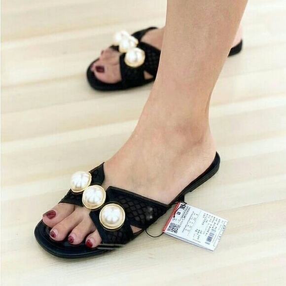 ZARA Mesh Slides NWT - Picture 3 of 12